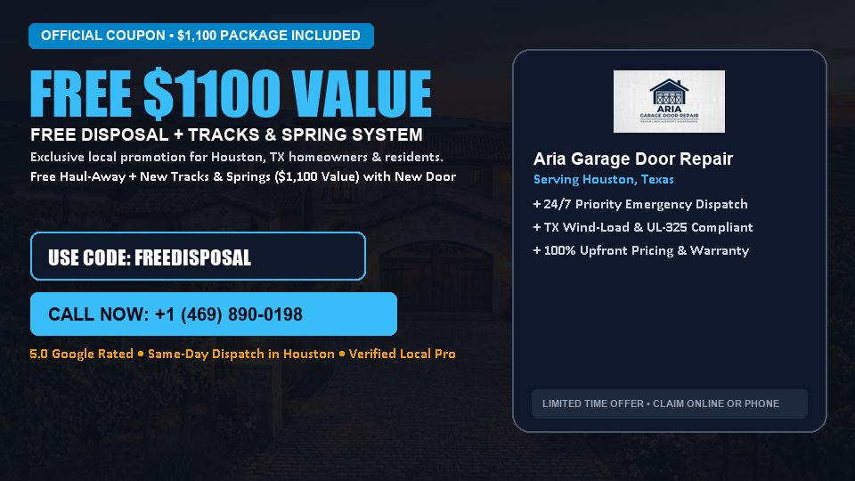 Aria Garage Door Repair FREE Haul-Away & Heavy-Duty Tracks with New Door